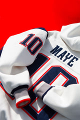 DRAKE STITCHED DYNASTY ERA WHITE UNIFORM HEAVYWEIGHT ZIP HOODIE JACKET (1 NIGHT ONLY EXCLUSIVE)*PRE ORDER*