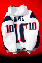 DRAKE STITCHED DYNASTY ERA WHITE UNIFORM HEAVYWEIGHT ZIP HOODIE JACKET (1 NIGHT ONLY EXCLUSIVE)*PRE ORDER*