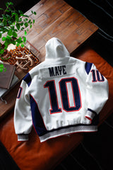 DRAKE STITCHED DYNASTY ERA WHITE UNIFORM HEAVYWEIGHT ZIP HOODIE JACKET (1 NIGHT ONLY EXCLUSIVE)*PRE ORDER*