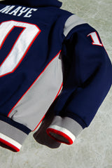 DRAKE STITCHED DYNASTY ERA NAVY UNIFORM HEAVYWEIGHT ZIP HOODIE JACKET (1 NIGHT ONLY EXCLUSIVE)