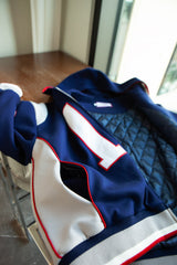 DRAKE STITCHED DYNASTY ERA NAVY UNIFORM HEAVYWEIGHT ZIP HOODIE JACKET (1 NIGHT ONLY EXCLUSIVE)