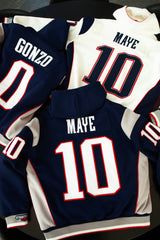 DRAKE STITCHED DYNASTY ERA NAVY UNIFORM HEAVYWEIGHT ZIP HOODIE JACKET (1 NIGHT ONLY EXCLUSIVE)