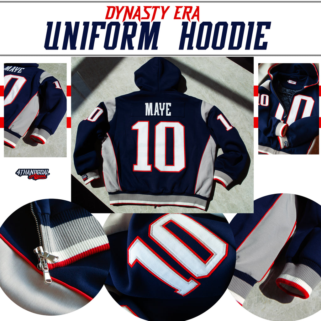 DRAKE STITCHED DYNASTY ERA NAVY UNIFORM HEAVYWEIGHT ZIP HOODIE JACKET (1 NIGHT ONLY EXCLUSIVE)