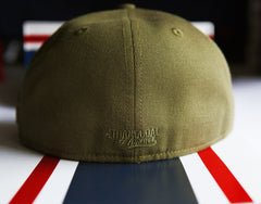 THROWBACK MILITARY GREEN FITTED HAT