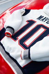 DRAKE STITCHED DYNASTY ERA WHITE UNIFORM HEAVYWEIGHT ZIP HOODIE JACKET (1 NIGHT ONLY EXCLUSIVE)*PRE ORDER*