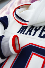 DRAKE STITCHED DYNASTY ERA WHITE UNIFORM HEAVYWEIGHT ZIP HOODIE JACKET (1 NIGHT ONLY EXCLUSIVE)*PRE ORDER*