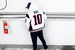 DRAKE STITCHED DYNASTY ERA WHITE UNIFORM HEAVYWEIGHT ZIP HOODIE JACKET (1 NIGHT ONLY EXCLUSIVE)*PRE ORDER*