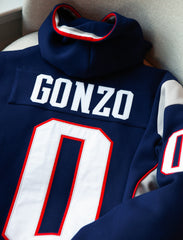 GONZO STITCHED DYNASTY ERA NAVY UNIFORM HEAVYWEIGHT PULLOVER HOODIE JACKET (1 NIGHT ONLY EXCLUSIVE)