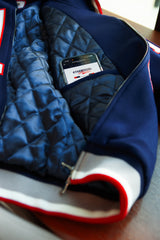 DRAKE STITCHED DYNASTY ERA NAVY UNIFORM HEAVYWEIGHT ZIP HOODIE JACKET (1 NIGHT ONLY EXCLUSIVE)