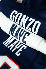 DRAKE STITCHED DYNASTY ERA NAVY UNIFORM HEAVYWEIGHT ZIP HOODIE JACKET (1 NIGHT ONLY EXCLUSIVE)