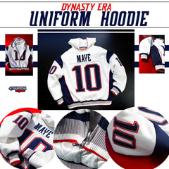 DRAKE STITCHED DYNASTY ERA WHITE UNIFORM HEAVYWEIGHT ZIP HOODIE JACKET (1 NIGHT ONLY EXCLUSIVE)*PRE ORDER*