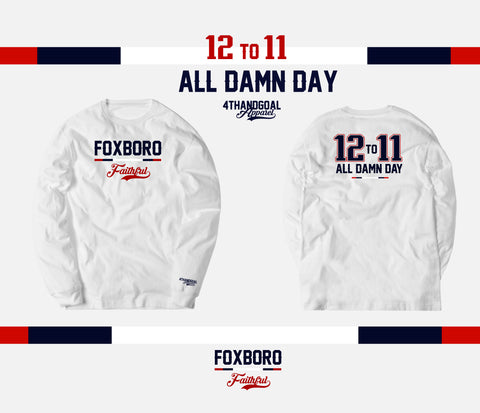 12 TO 11 ALL DAMN DAY WHITE SUEDED PREMIUM MATERIAL L/S SHIRT (unisex)
