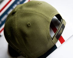 THROWBACK MILITARY GREEN ADJUSTABLE CAP