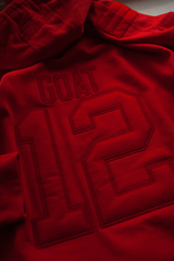 TRIPLE RED GOAT STITCHED LEGACY ZIP HOODIE (unisex fit)